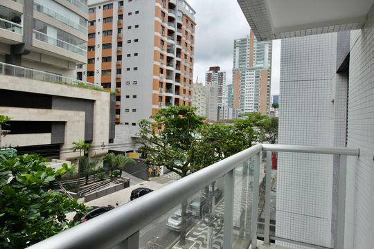 Varanda da Sala de apartamento para alugar com 3 quartos, 110m² em Boqueirão, Santos