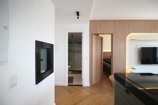 Cozinha de apartamento para alugar com 1 quarto, 43m² em Auxiliadora, Porto Alegre