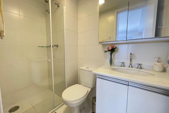 Banheiro da Suíte de apartamento à venda com 2 quartos, 65m² em Ferreira, São Paulo