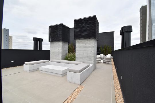 Área comum de kitnet/studio para alugar com 1 quarto, 22m² em Água Verde, Curitiba