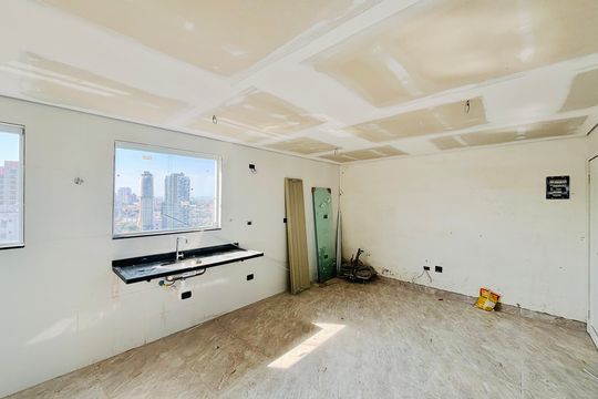 Sala/Cozinha de apartamento para alugar com 2 quartos, 120m² em Vila Guilhermina, São Paulo