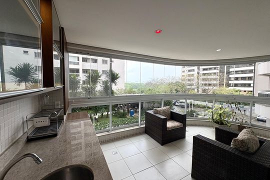 Varanda da Sala de apartamento para alugar com 2 quartos, 98m² em Barra Olímpica, Rio de Janeiro