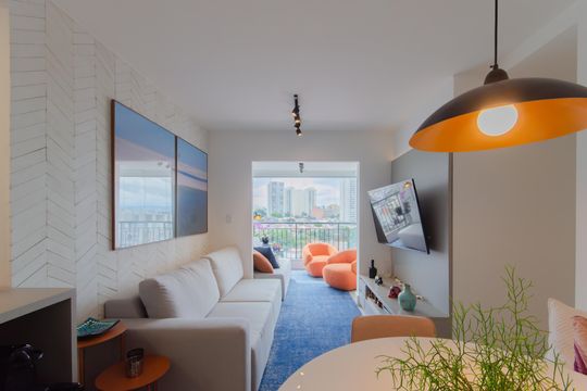 Sala de apartamento para alugar com 2 quartos, 63m² em Vila Monumento, São Paulo