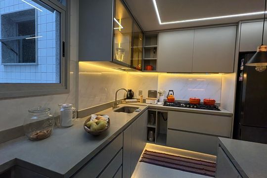 Cozinha de apartamento à venda com 3 quartos, 152m² em Recreio dos Bandeirantes, Rio de Janeiro