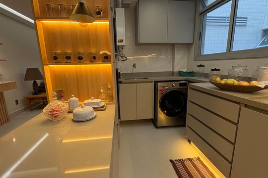 Cozinha de apartamento à venda com 3 quartos, 152m² em Recreio dos Bandeirantes, Rio de Janeiro