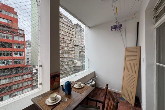 Varanda de apartamento para alugar com 1 quarto, 54m² em Bela Vista, São Paulo