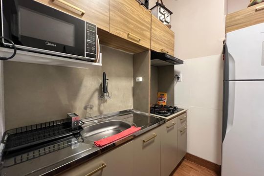 Cozinha de apartamento para alugar com 1 quarto, 54m² em Bela Vista, São Paulo