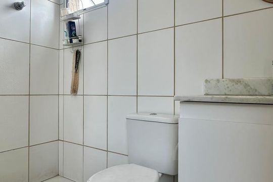 Banheiro da Suíte de apartamento à venda com 2 quartos, 72m² em Santa Terezinha, Belo Horizonte