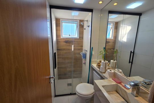 Banheiro de apartamento para alugar com 2 quartos, 44m² em Residencial Villa Garden, Campinas
