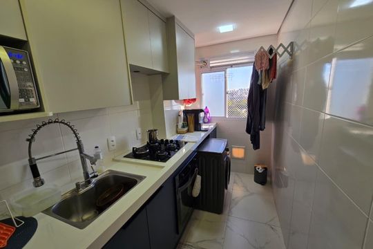 Cozinha de apartamento para alugar com 2 quartos, 44m² em Residencial Villa Garden, Campinas