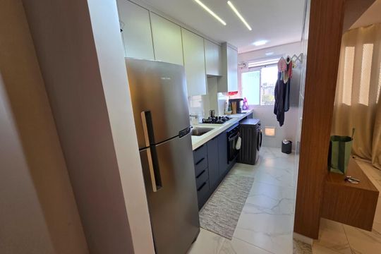 Cozinha de apartamento para alugar com 2 quartos, 44m² em Residencial Villa Garden, Campinas