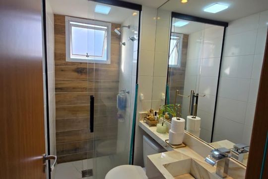 Banheiro de apartamento para alugar com 2 quartos, 44m² em Residencial Villa Garden, Campinas