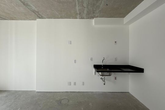 Cozinha de kitnet/studio à venda com 1 quarto, 24m² em Vila Olímpia, São Paulo