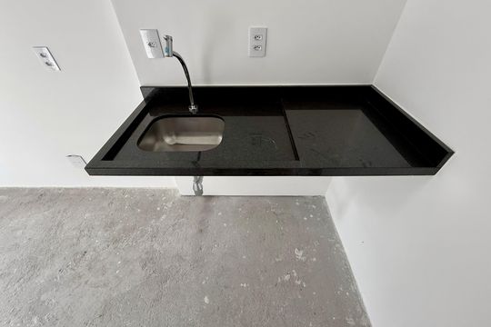 Cozinha de kitnet/studio à venda com 1 quarto, 24m² em Vila Olímpia, São Paulo