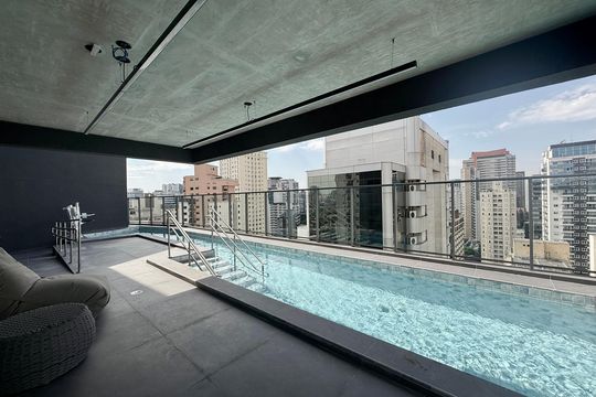 Piscina de kitnet/studio à venda com 1 quarto, 24m² em Vila Olímpia, São Paulo