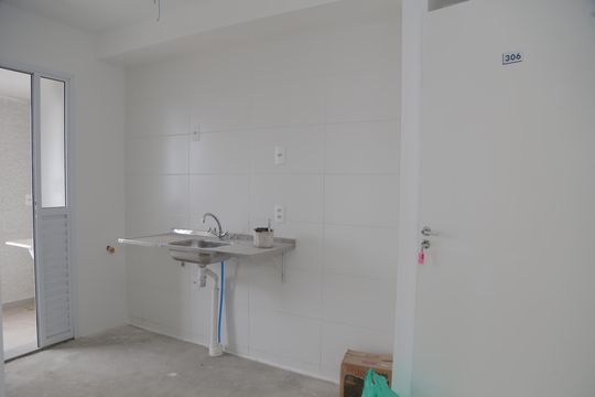 Cozinha de apartamento para alugar com 2 quartos, 42m² em São Miguel Paulista, São Paulo