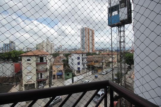 Sacada do Quarto 1 de apartamento para alugar com 2 quartos, 80m² em Estuário, Santos