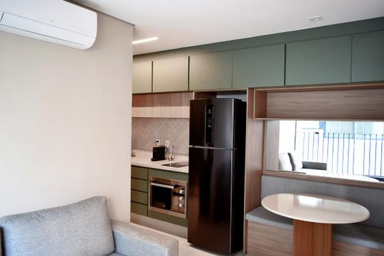 Sala de apartamento para alugar com 1 quarto, 38m² em Pinheiros, São Paulo