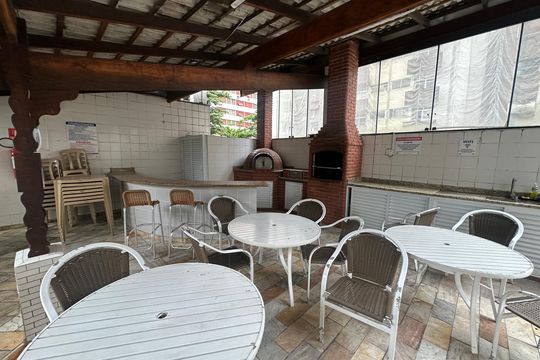Área comum - Churrasqueira de apartamento para alugar com 2 quartos, 65m² em Itararé, São Vicente