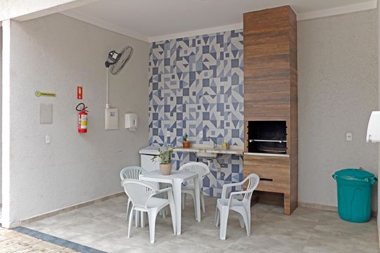 Área comum - Churrasqueira de apartamento à venda com 2 quartos, 72m² em Vila Santa Claudina, Vinhedo