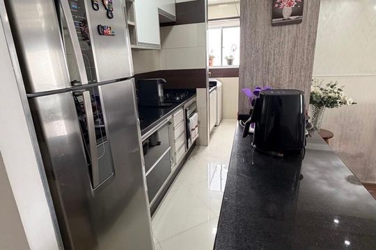 Cozinha de apartamento à venda com 3 quartos, 67m² em Vila Curuçá, Santo André