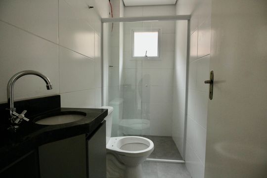 Banheiro  de apartamento para alugar com 1 quarto, 52m² em Vila Belmiro, Santos