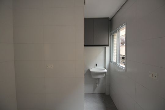 Cozinha e Área de Serviço de apartamento para alugar com 1 quarto, 52m² em Vila Belmiro, Santos