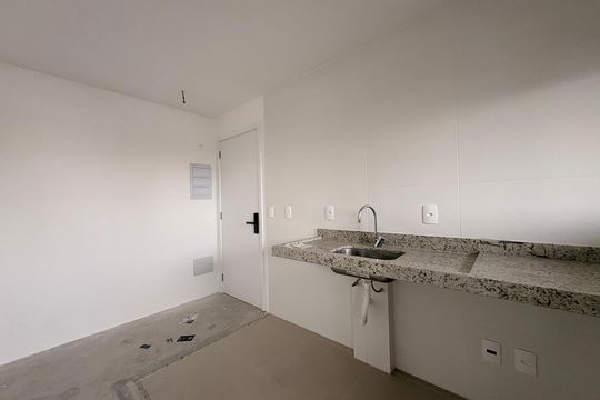 Cozinha  de apartamento à venda com 2 quartos, 44m² em Campestre, Santo André