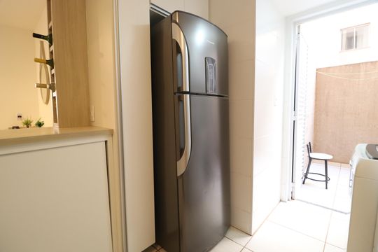 Cozinha de apartamento para alugar com 2 quartos, 50m² em Jardim Espanha, Uberlândia