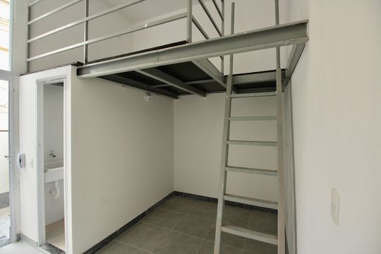 Sala/Cozinha de casa de condomínio para alugar com 1 quarto, 30m² em Vila Mathias, Santos