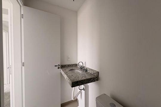 Banheiro da Suíte de apartamento à venda com 2 quartos, 44m² em Campestre, Santo André