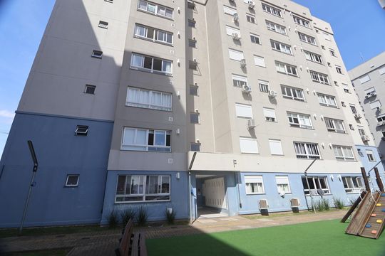 Fachada do bloco de apartamento para alugar com 2 quartos, 56m² em Fátima, Canoas