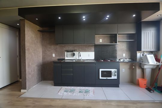 Cozinha - Armários de apartamento para alugar com 2 quartos, 56m² em Fátima, Canoas