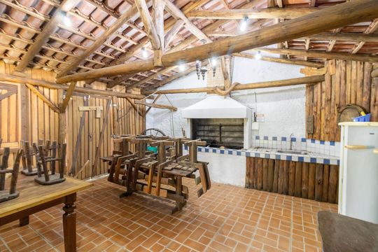 Área comum - Churrasqueira de casa de condomínio à venda com 3 quartos, 150m² em Nonoai, Porto Alegre