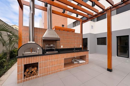 Área comum - Churrasqueira de apartamento à venda com 2 quartos, 44m² em Campestre, Santo André