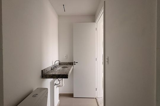 Banheiro da Suíte de apartamento à venda com 2 quartos, 44m² em Campestre, Santo André