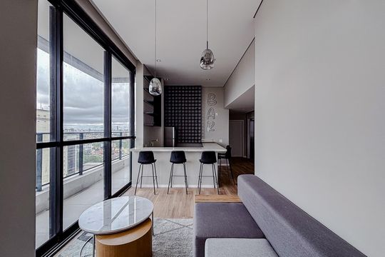 Área comum de kitnet/studio para alugar com 1 quarto, 35m² em Tatuapé, São Paulo