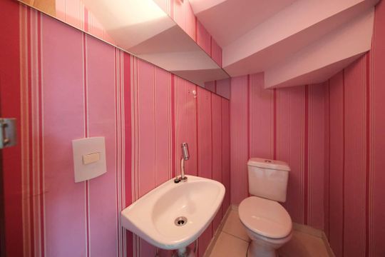 Lavabo de casa de condomínio para alugar com 2 quartos, 55m² em Vila Ré, São Paulo