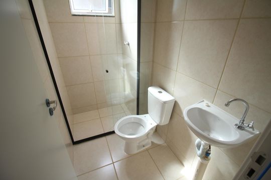 Banheiro de apartamento para alugar com 2 quartos, 45m² em Bairro da Glória, Contagem