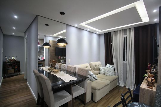 Sala de apartamento para alugar com 2 quartos, 47m² em Jardim Leonidas Moreira, São Paulo