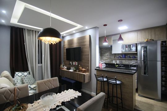 Sala de apartamento para alugar com 2 quartos, 47m² em Jardim Leonidas Moreira, São Paulo