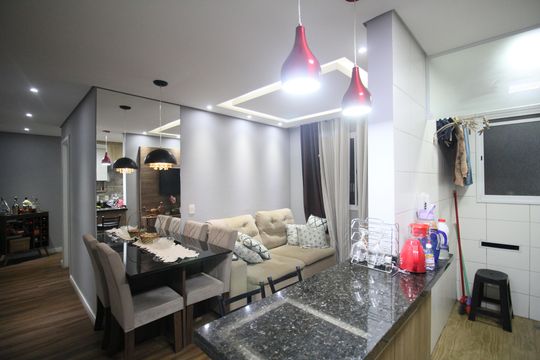 Cozinha de apartamento para alugar com 2 quartos, 47m² em Jardim Leonidas Moreira, São Paulo