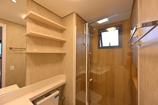 Banheiro Social de apartamento para alugar com 1 quarto, 29m² em Vila Clementino, São Paulo