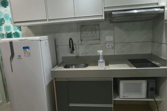 Cozinha de kitnet/studio à venda com 1 quarto, 17m² em Planalto Paulista, São Paulo