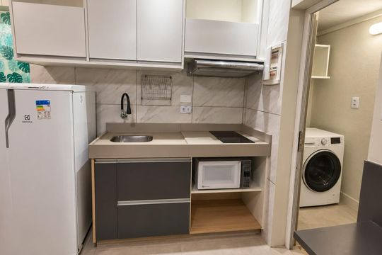 Cozinha de kitnet/studio à venda com 1 quarto, 17m² em Planalto Paulista, São Paulo