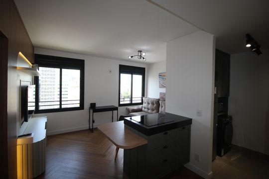 Sala de apartamento à venda com 1 quarto, 80m² em Jardim Carvalho, Porto Alegre