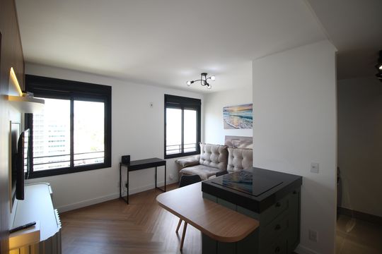Sala de apartamento à venda com 1 quarto, 80m² em Jardim Carvalho, Porto Alegre
