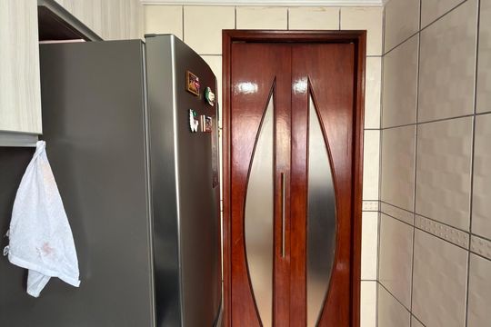 Cozinha de apartamento à venda com 2 quartos, 42m² em Demarchi, São Bernardo do Campo