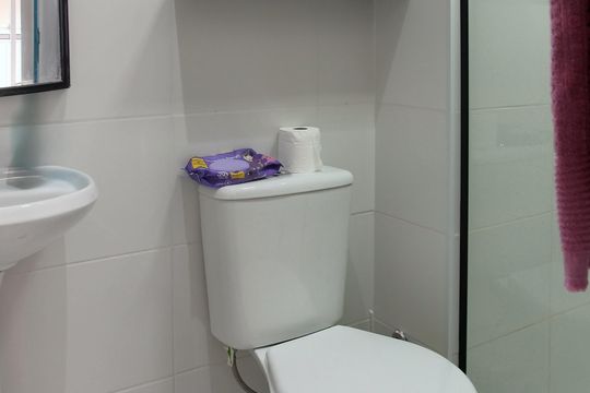 Banheiro da Suíte de apartamento à venda com 1 quarto, 29m² em Socorro, São Paulo