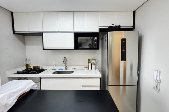 Cozinha de apartamento à venda com 2 quartos, 50m² em Vila Metalúrgica, Santo André